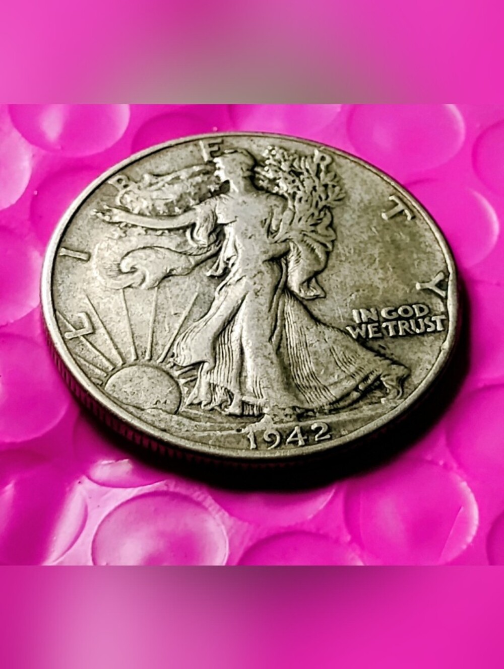 1942 Walking Liberty Half Dollar - 90%Silver Coin